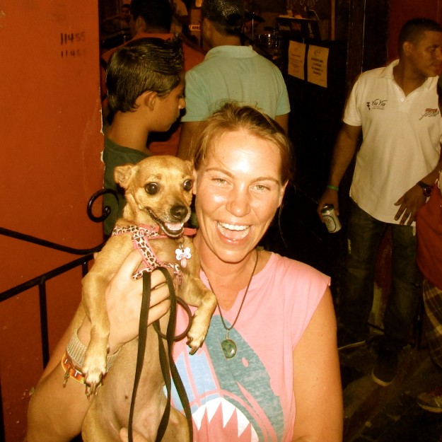 Me and Victoria after we were dancing on the street in Leon, Nicaragua. What fun!